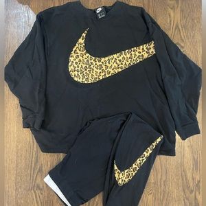 Nike Leopard Swoosh Athleisure Set Size XL